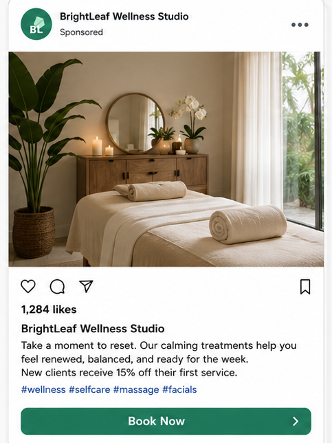Example client sponsored post shown on Instagram